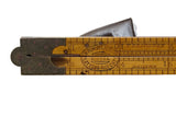 RARE NARROW "T. BRADBURN & SONS PATENT BOLTED JOINT RULE" - ARCHITECT