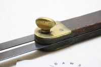 EARLY DISSTON & MORSS ROSEWOOD & BRASS SLIDING BEVEL SQUARE - 13 1/4"