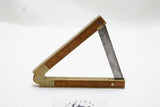 FINE EARLY STEPHENS & CO 1858 'PATENTED' INCLINOMETER, RULE & LEVEL NO. 36