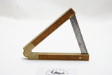 FINE EARLY STEPHENS & CO 1858 'PATENTED' INCLINOMETER, RULE & LEVEL NO. 36