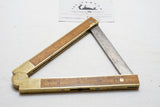 FINE EARLY STEPHENS & CO 1858 'PATENTED' INCLINOMETER, RULE & LEVEL NO. 36