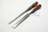 GREAT WORKING PAIR OF STANLEY 720 SOCKET CHISELS - 3/8 & 3/4"