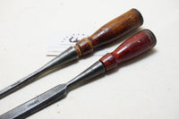 GREAT WORKING PAIR OF STANLEY 720 SOCKET CHISELS - 3/8 & 3/4"