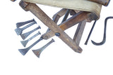 REMARKABLE SHIPWRIGHT’S COMPLETE FITTED CAULKING KIT - MALLET, STOOL, IRONS &&
