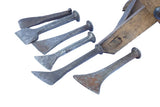 REMARKABLE SHIPWRIGHT’S COMPLETE FITTED CAULKING KIT - MALLET, STOOL, IRONS &&