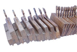 REMARKABLE SET OF 18 SKEWED CABINET PITCH H & R PLANES PLUS BEAD SET - HIELDS