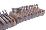 REMARKABLE SET OF 18 SKEWED CABINET PITCH H & R PLANES PLUS BEAD SET - HIELDS