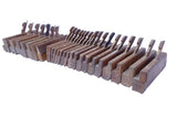 REMARKABLE SET OF 18 SKEWED CABINET PITCH H & R PLANES PLUS BEAD SET - HIELDS