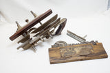 STANLEY NO. 45 PLOW PLANE WITH 17 CUTTERS IN BOX