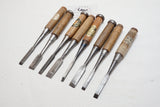 WORKING SET OF 8 JAPANESE NOMI / CHISELS