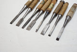 WORKING SET OF 8 JAPANESE NOMI / CHISELS