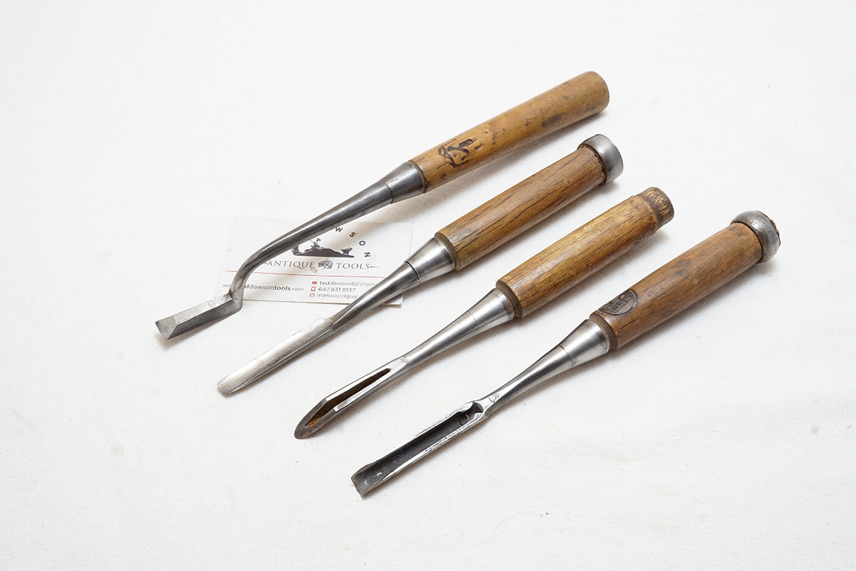 FINE SET OF 4 UNCOMMON JAPANESE CHISELS – Ted Dawson Antique Tools