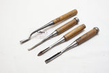 FINE SET OF 4 UNCOMMON JAPANESE CHISELS