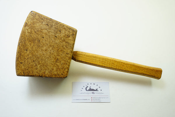 STUNNING HIGHLY FIGURED BURL AND FLAME CARVERS MALLET