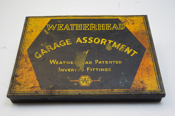 EARLY WEATHERHEAD GARAGE ASSORTMENT PARTS BOX