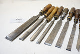 WORKING SET OF 9 AIRD & ANDERSON CHISELS & GOUGES - PATTERNMAKERS