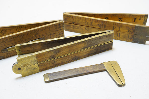 Stanley Rabone LOT OF 4 BOXWOOD & BRASS FOLD RULES - LUFKIN STANLEY RABONE – Ted ...