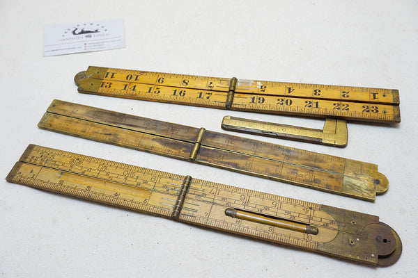 Stanley Rabone LOT OF 4 BOXWOOD & BRASS FOLD RULES - LUFKIN STANLEY RABONE – Ted ...