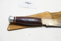 FINE VINTAGE JAPANESE BOWIE KNIFE - ORIGINAL LEATHER SHEATH