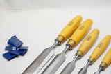DEAD MINT SET OF 9 MARPLES BOXWOOD HANDLED CHISELS