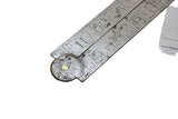 EARLY & UNUSUAL 'DOMINO' BRAND 2' STEEL SINGLE FOLD RULE WITH BRASS CATCH