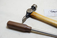 MINT STANLEY W1 10 OZ CROSS PEIN HAMMER + LEE VALLEY DRAWBORE PIN