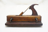 STUNNING 18TH C. YELLOW BIRCH TONGUE PLANE WITH RAM'S HORN NUTS