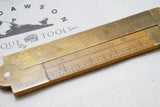 EXCEPTIONAL EARLY L C STEPHENS NO. 96 HALF BRASS CALIPER RULE