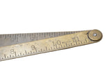 J. RABONE & SONS 24" 2 FOLD BRASS BLACKSMITH RULE