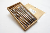 FINE SET OF 9 JENNINGS PATTERN AUGER BITS BY GILMORE - 1/4" ~ 3/4"