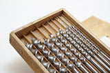 FINE SET OF 9 JENNINGS PATTERN AUGER BITS BY GILMORE - 1/4" ~ 3/4"
