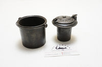 WONDERFUL ORNATE SMALL CAST IRON GLUE POT - L. F. & C.