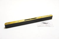 LOVELY ENGLISH STYLE BRASS & EBONY SPIRIT LEVEL - 11 3/8"