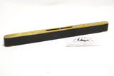 LOVELY ENGLISH STYLE BRASS & EBONY SPIRIT LEVEL - 11 3/8"