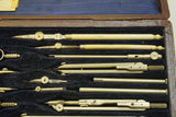 VERY FINE & COMPLETE B J HALL LONDON DRAFTING SET IN LEATHER CASE