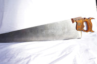 LIKE NEW CA 1910 DISSTON LONDON SPRING NO. 12  5 TPI RIP SAW - 26" CA 1910