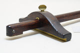 STANLEY 85 1/2 ROSEWOOD & BRASS PANEL GAUGE