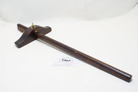 STANLEY 85 1/2 ROSEWOOD & BRASS PANEL GAUGE