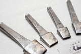 FINE SET OF 6 CS OSBORNE & BRINDLEY OBLONG LEATHER STRAP PUNCHES