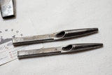 FINE SET OF 6 CS OSBORNE & BRINDLEY OBLONG LEATHER STRAP PUNCHES