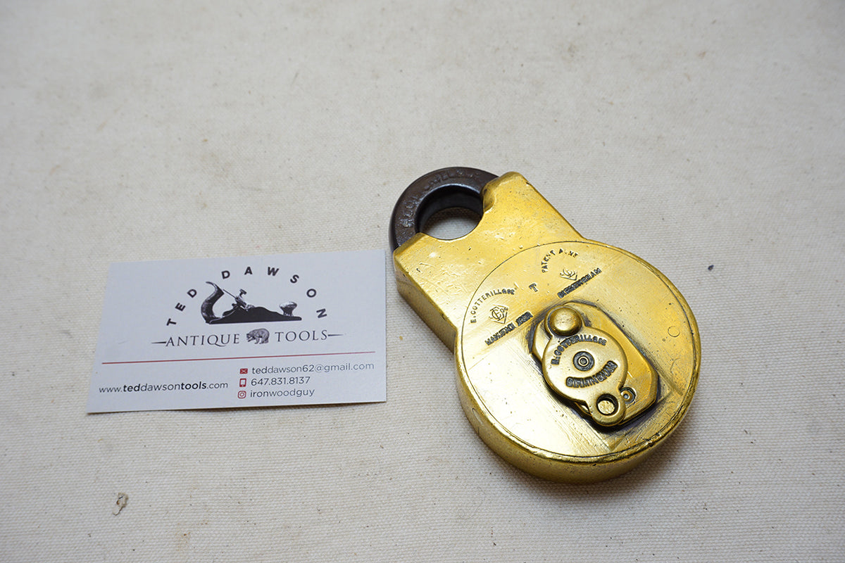 RARE & DESIRABLE HEAVY E. COTTERILL BRASS LOCK - 'PATENT ACME' - 'T ...