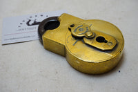 RARE & DESIRABLE HEAVY E. COTTERILL BRASS LOCK - 'PATENT ACME' - 'T'