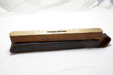 LOVELY RABONE & SON MAHOGANY & BRASS LEVEL IN LEATHER SLEEVE- 12"