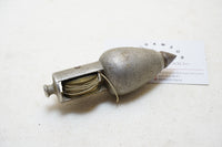 FINE STANLEY NO 5 PLATED STEEL PLUMB BOB WITH INTEGRATED BRASS REEL