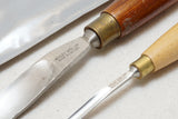 FINE PAIR OF ASHLEY ILES NO. 3 & 4 STRAIGHT GOUGES - 1/4" ~ 1"