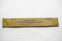 SET OF 8 GRIFFIN NO.10 LOOP COPING SAW BLADES IN ORIGINAL PAPER SLEEVE