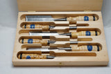FINE SET OF 6 BERG CHISELS IN ORIGINAL BOX