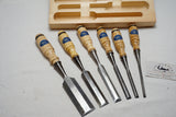 FINE SET OF 6 BERG CHISELS IN ORIGINAL BOX