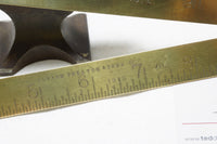 FINE PRESTON BRASS BLACKSMITH FOLDING RULE - 2FT 2 FOLD - 1915