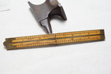 FINE UNCOMMON SMALL STANLEY NO. 57 BOXWOOD RULE - 1FT 2 FOLD